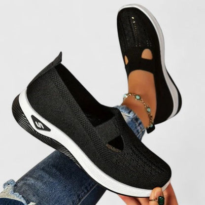 Cómodas Zapatillas para Mujer Sin-Cordones Malla-Transpirable Ligeras