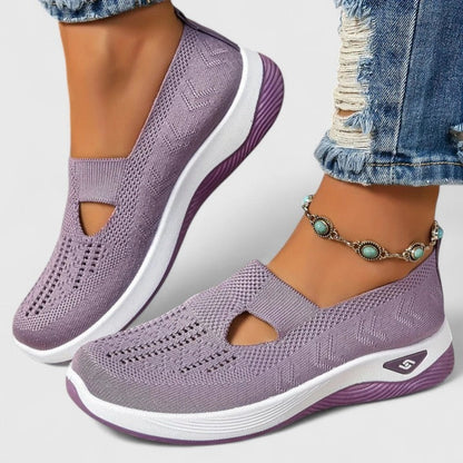 Cómodas Zapatillas para Mujer Sin-Cordones Malla-Transpirable Ligeras