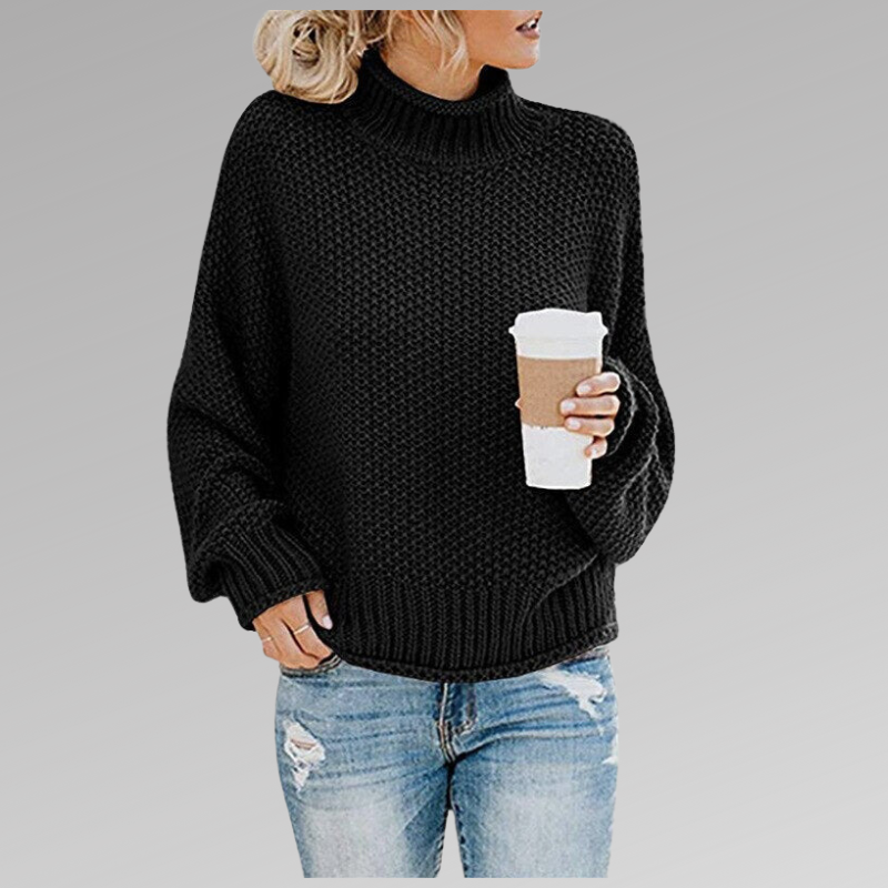 Cómodo Jersey de Punto para Mujer Corte-Holgado Punto-Suave Cálido