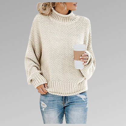 Cómodo Jersey de Punto para Mujer Corte-Holgado Punto-Suave Cálido