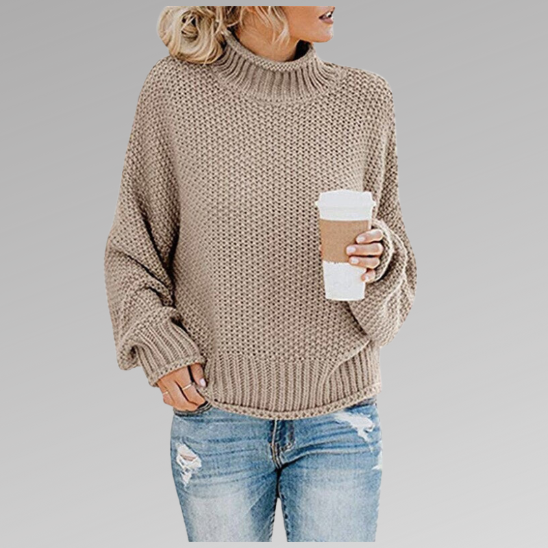 Cómodo Jersey de Punto para Mujer Corte-Holgado Punto-Suave Cálido