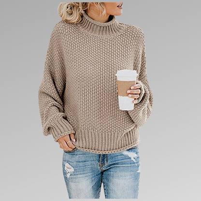 Cómodo Jersey de Punto para Mujer Corte-Holgado Punto-Suave Cálido