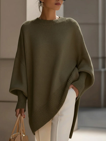 Cómodo Jersey Oversize para Mujer Corte-Amplio Tejido-Suave Estilo-Elegante