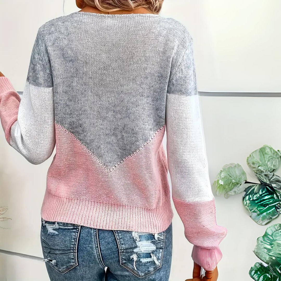 Cómodo Jersey para Mujer Corte-Holgado Tejido-Suave Estilo-Atemporal