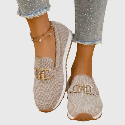 Cómodos Mocasines para Mujer Plantilla-Acolchada Transpirables Uso-Diario