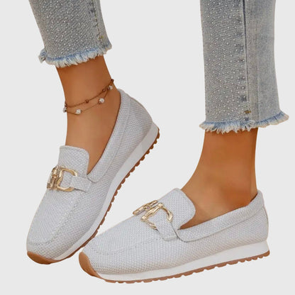 Cómodos Mocasines para Mujer Plantilla-Acolchada Transpirables Uso-Diario