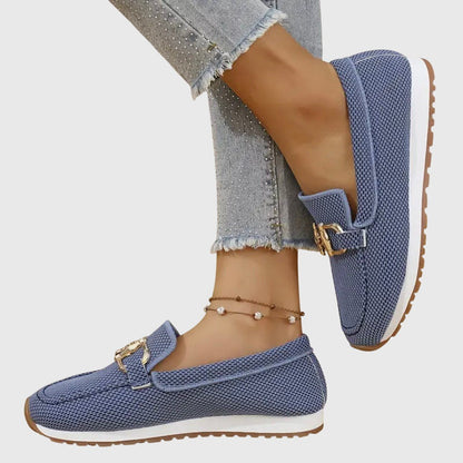 Cómodos Mocasines para Mujer Plantilla-Acolchada Transpirables Uso-Diario