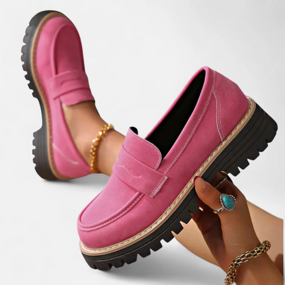 Cómodos Mocasines para Mujer Suela-Gruesa Estilo-Clásico