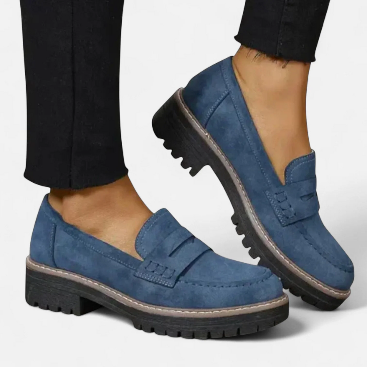 Cómodos Mocasines para Mujer Suela-Gruesa Estilo-Clásico
