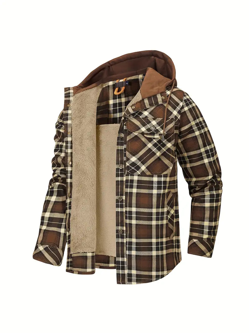 Qaren - Hooded Checked Jacket