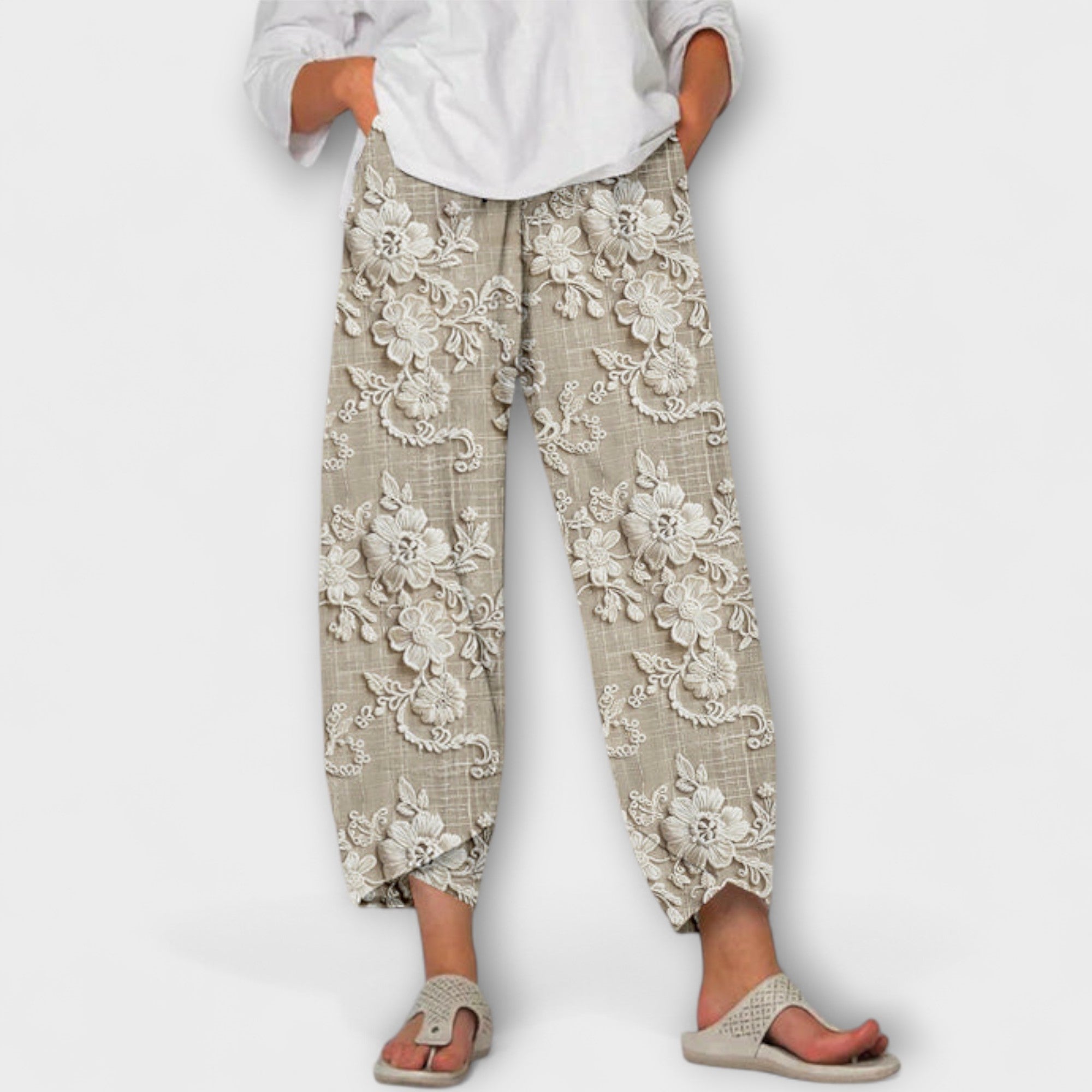 Abigail - Comfortable Printed Trousers