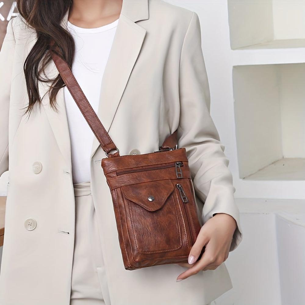 Renzia - Vegan Leather Crossbody Shoulder Bag