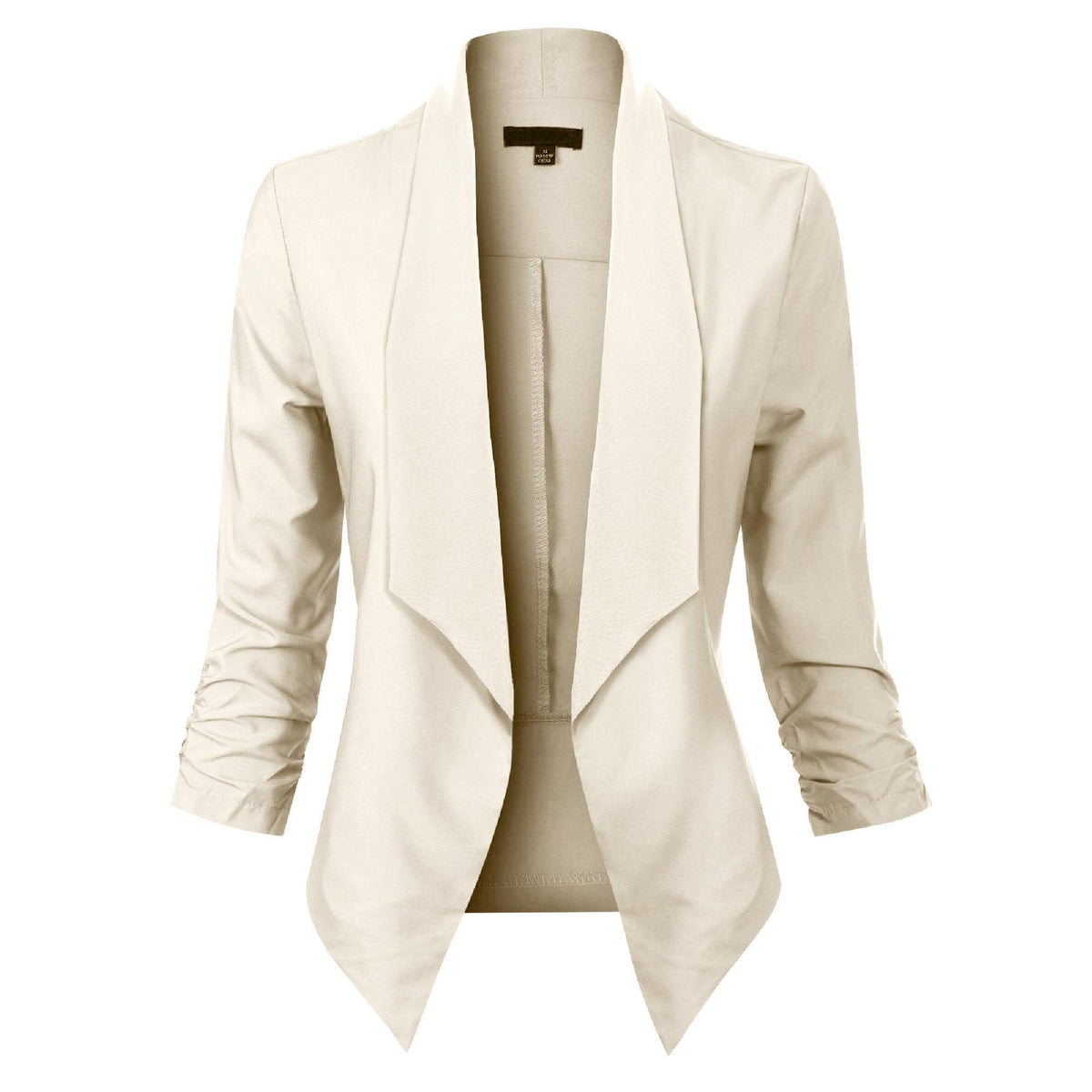 Elegante Blazer para Mujer Corte-Abierto Manga-Larga Versátil