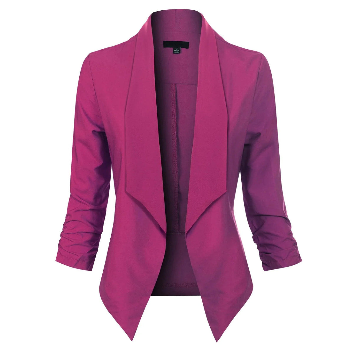 Elegante Blazer para Mujer Corte-Abierto Manga-Larga Versátil