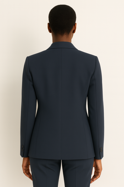 Elegante Conjunto de Dos Piezas para Mujer Pierna-Recta Corte-Sastre Con-Blazer