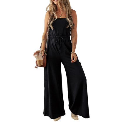 Elegante Mono para Mujer Estampado-Floral Pierna-Ancha