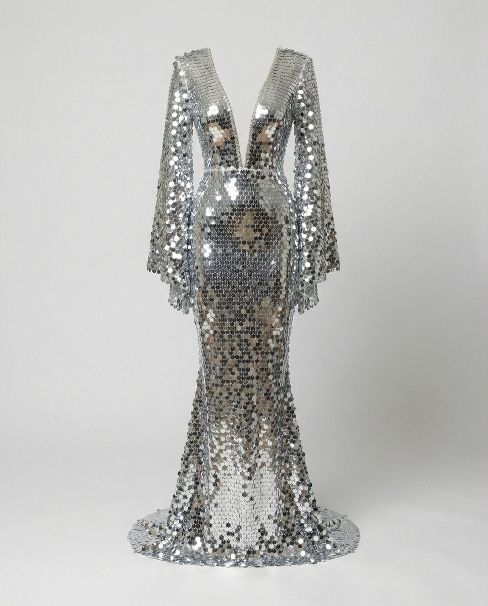 Elegante Vestido de Fiesta para Mujer De-Lentejuelas Brillante Festivo