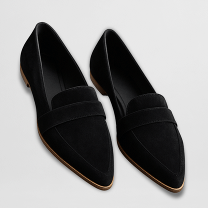 Elegantes Mocasines para Mujer Puntera-Puntiaguda De-Ante Suela-Plana