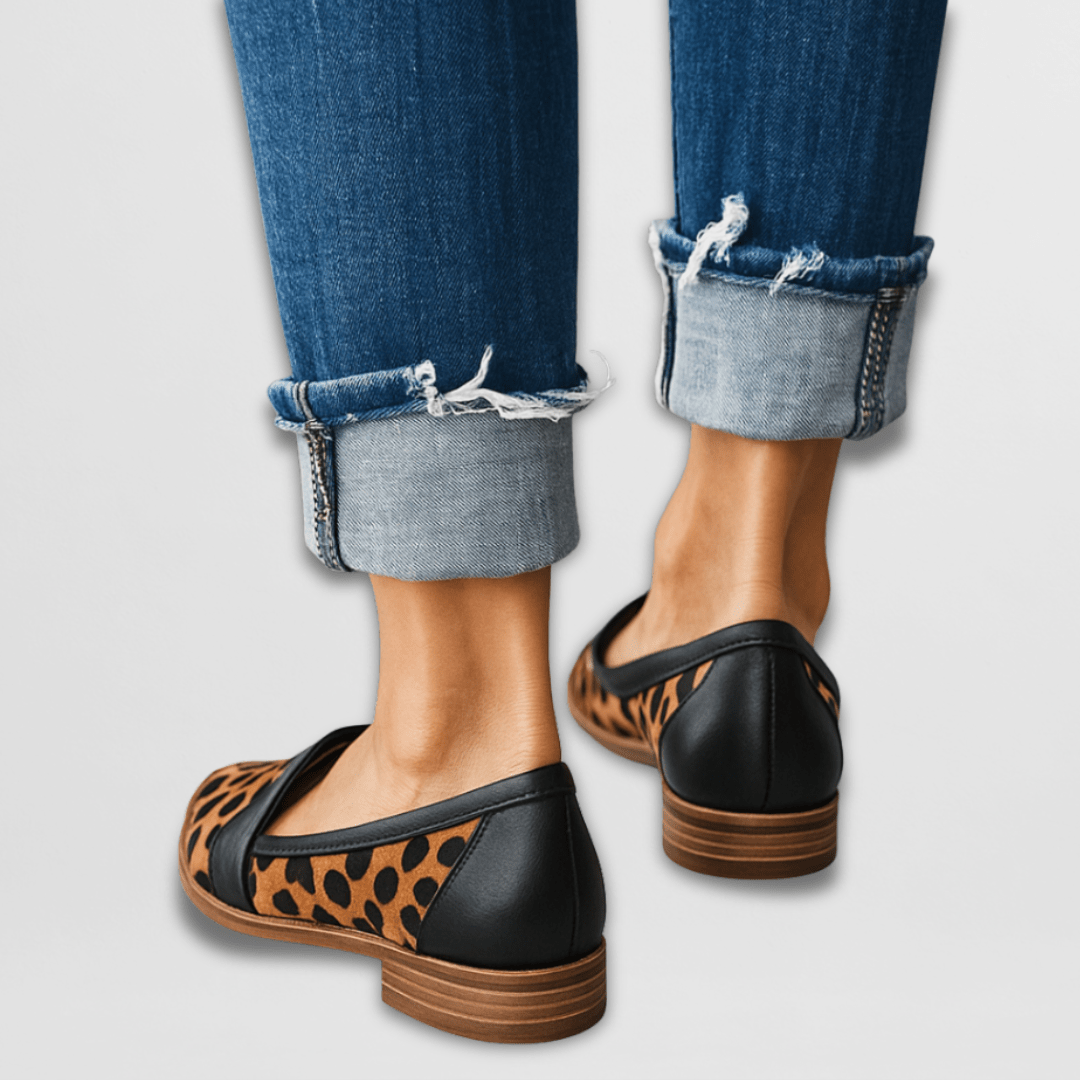 Elegantes Mocasines para Mujer Puntera-Puntiaguda De-Ante Suela-Plana