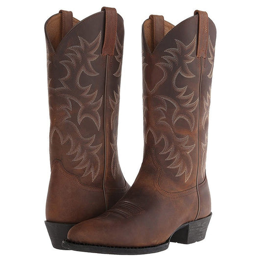 Estilosas Botas Cowboy para Mujer Con-Pespuntes Estilo-Western Cómodas