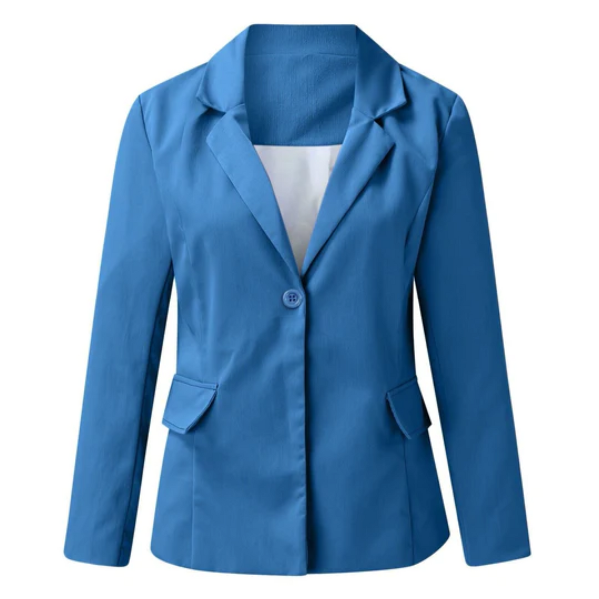 Estiloso Blazer para Mujer Corte-Abierto Manga-Larga Líneas-Limpias