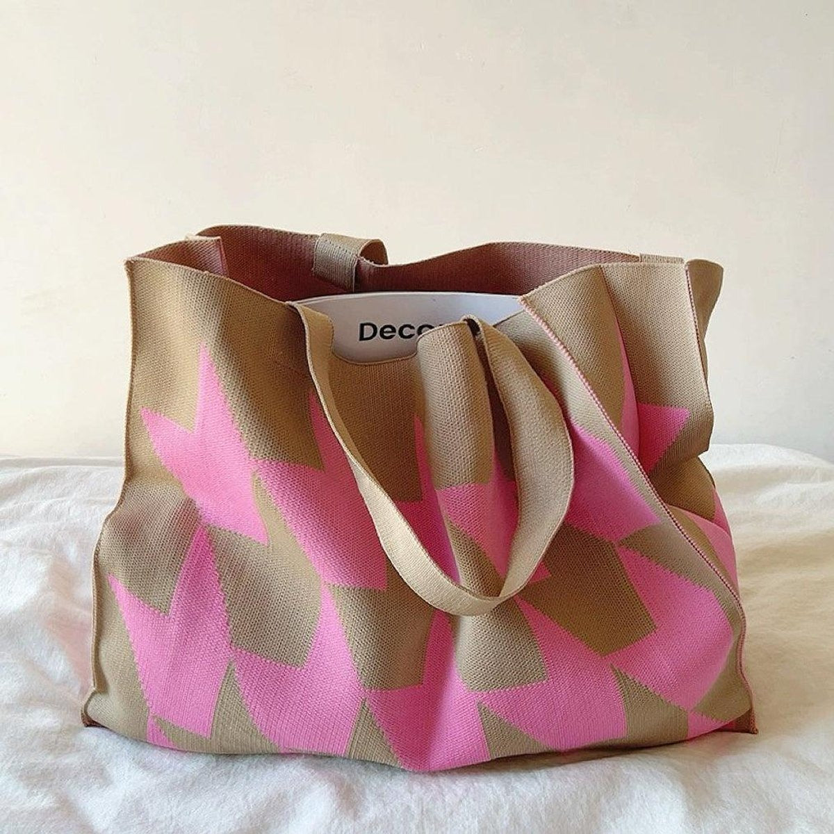 Estiloso Bolso Tote para Mujer de Lona Estampado-Gráfico Diseño-Geométrico