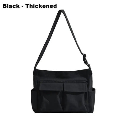 Estiloso Bolso Tote para Mujer de Lona Estilo-Vintage Con-Bolsillos