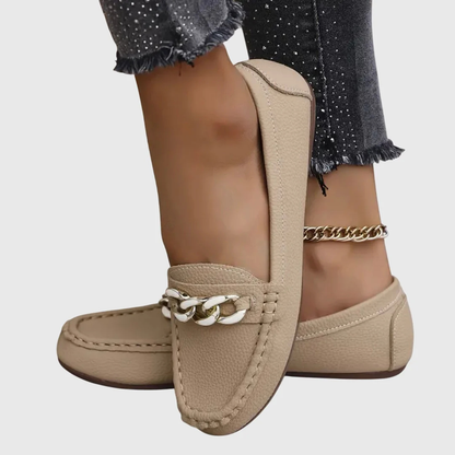 Estilosos Mocasines para Mujer Sin-Cordones Detalle-De-Cadena