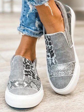 Rose| Women’s Stretch Slip-On Leopard Print Shoes