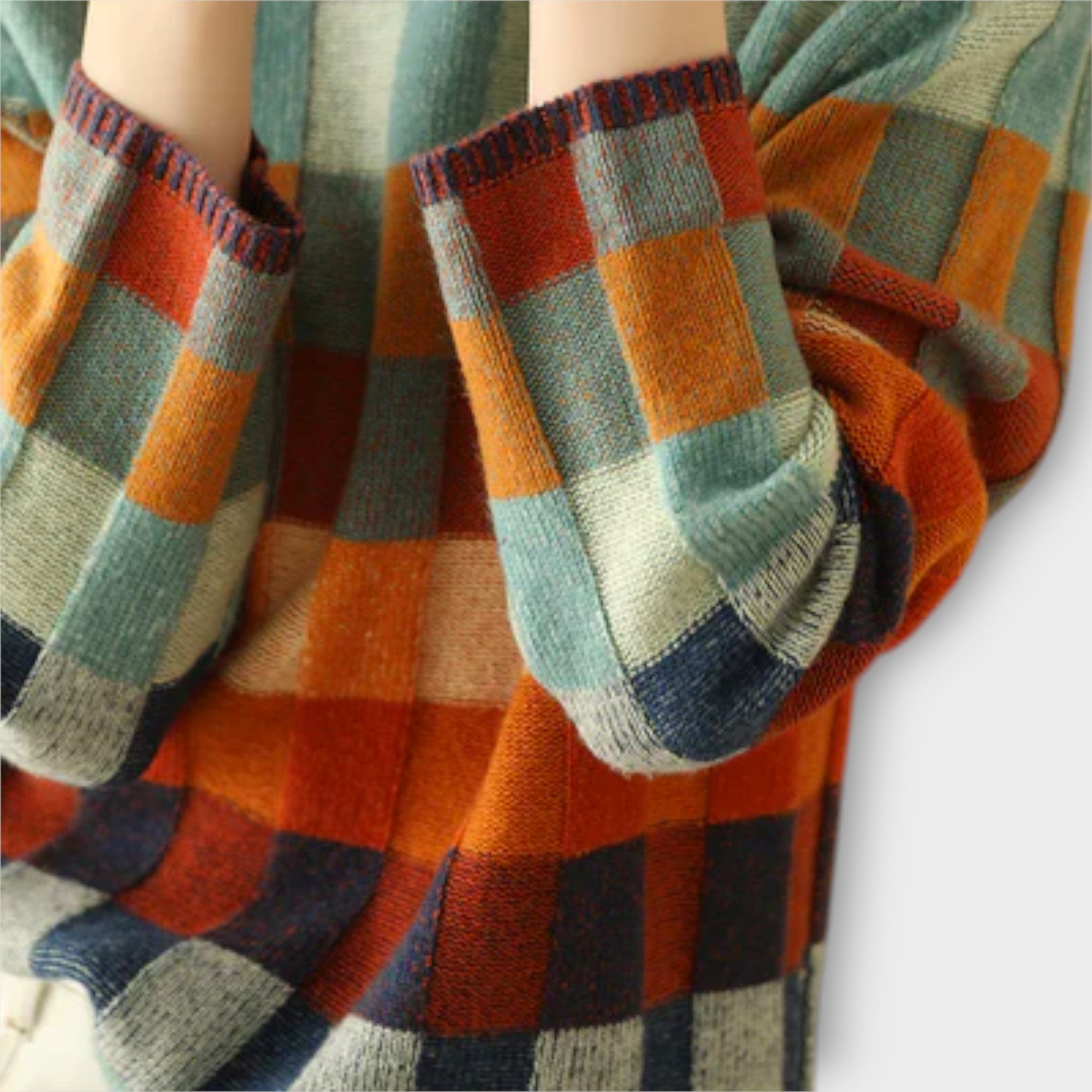 Erika - patchwork turtleneck sweater