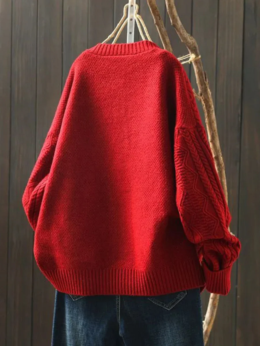 Callista - Oversized Cable Knit Cardigan