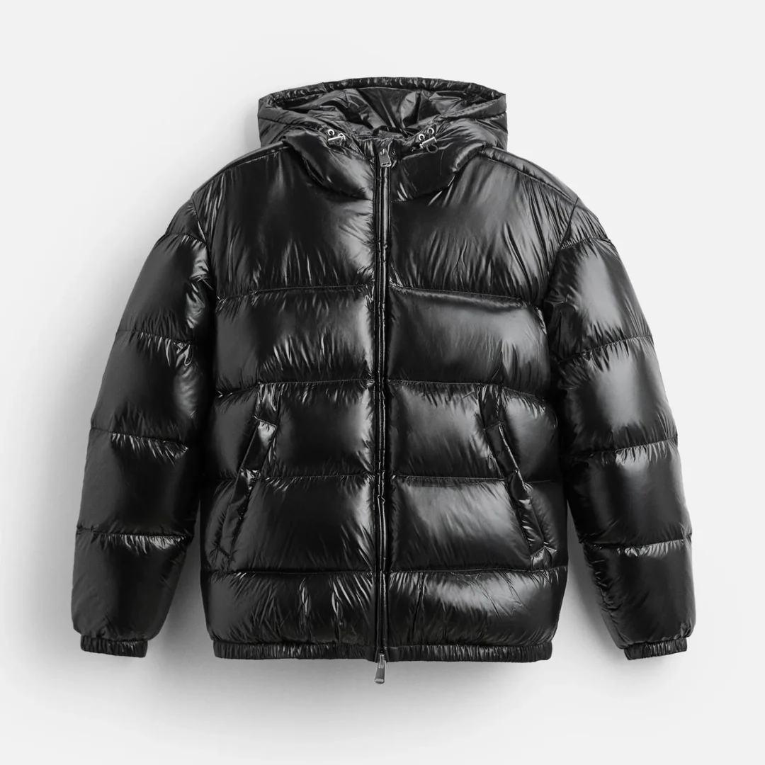 Derek | Men’s Shiny Hooded Quilted Jacket