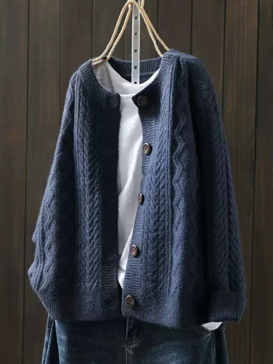 Callista - Oversized Kabelstrikket Cardigan