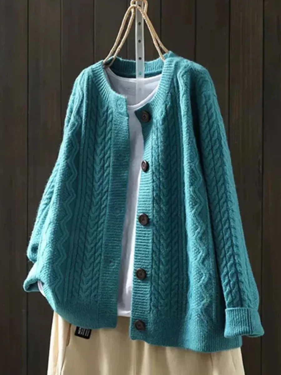 Callista - Oversized Cable Knit Cardigan