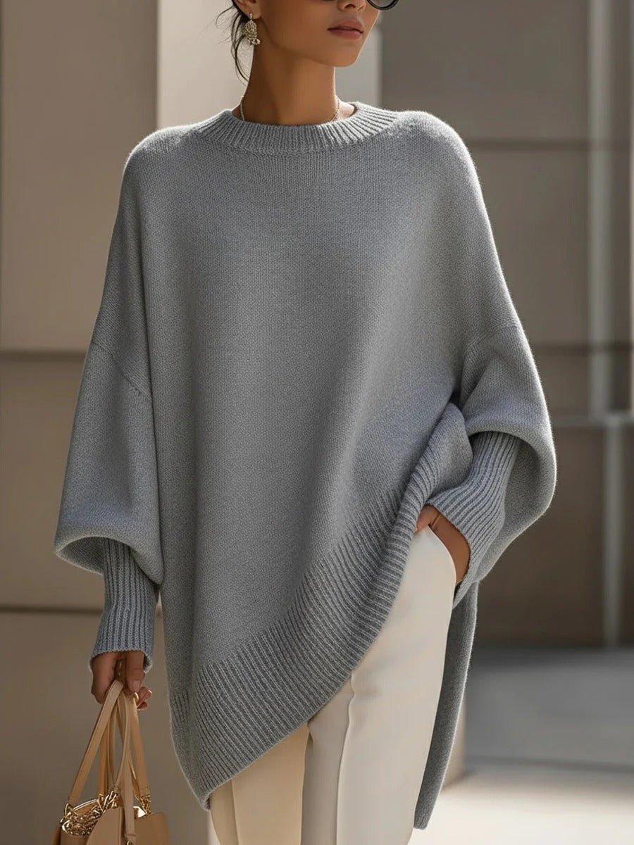 Willa - Oversized Batwing Knit Poncho