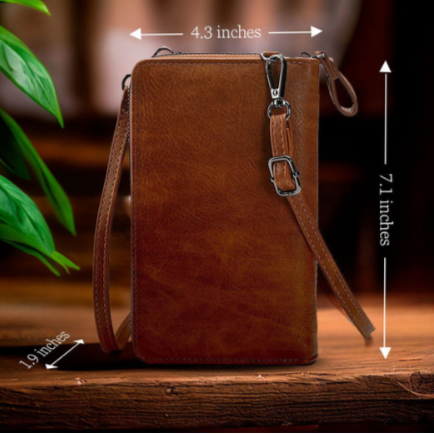 Pirexa - Vegan Leather Crossbody Wallet Bag