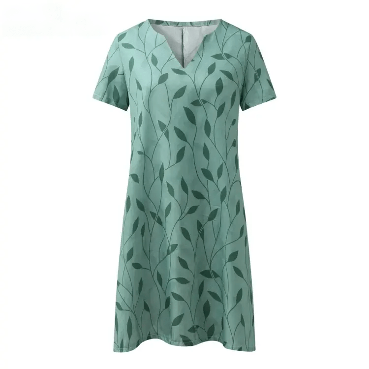 Nivara – Printed V-Neck Dress