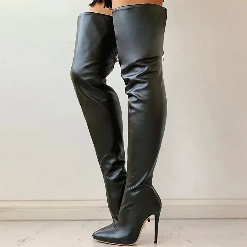 Blaze - Thigh-High Stiletto Boots