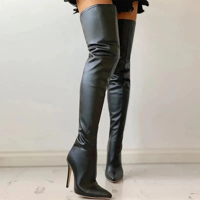 Blaze - Thigh-High Stiletto Boots
