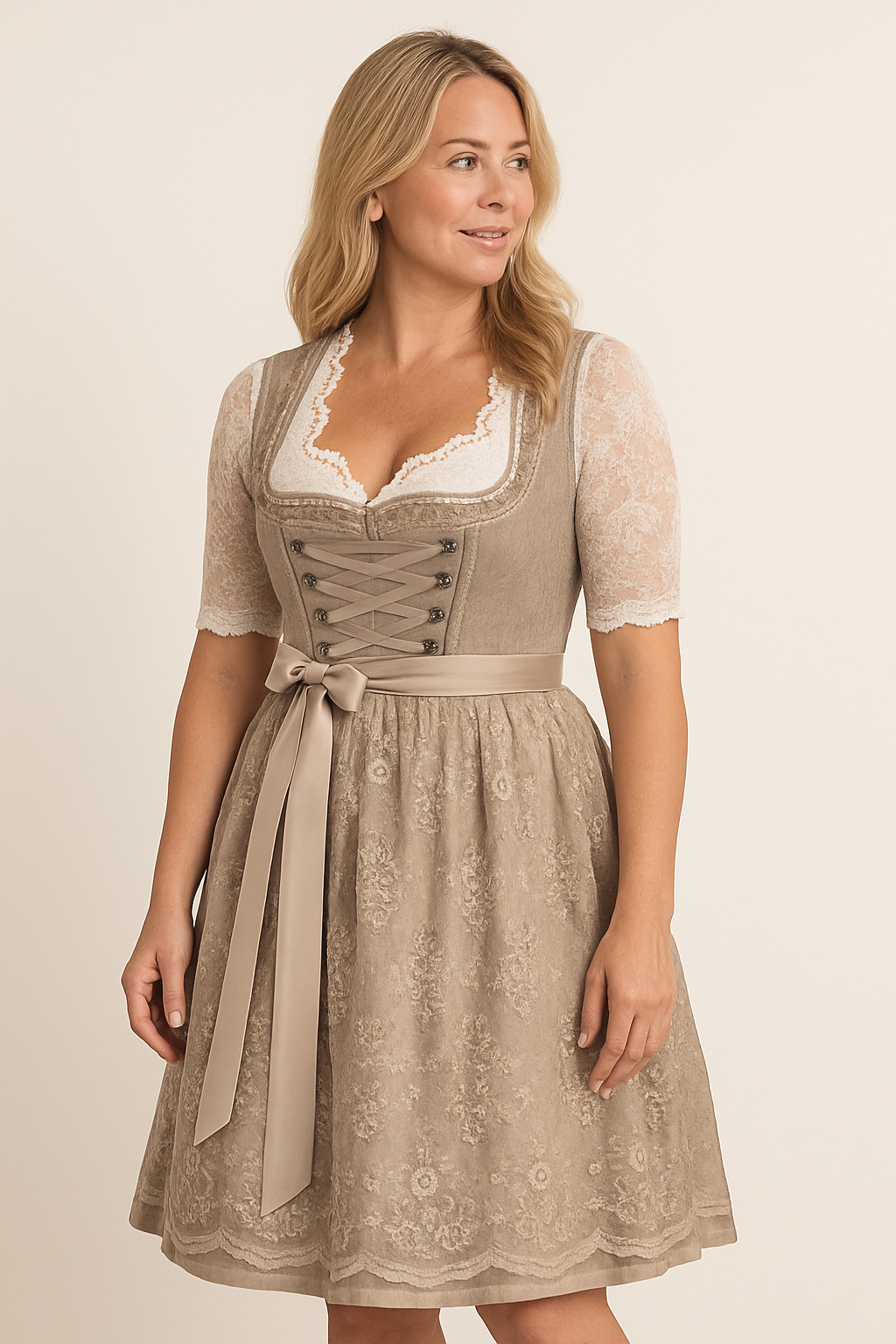 Cyrine - Lace Dirndl Dress