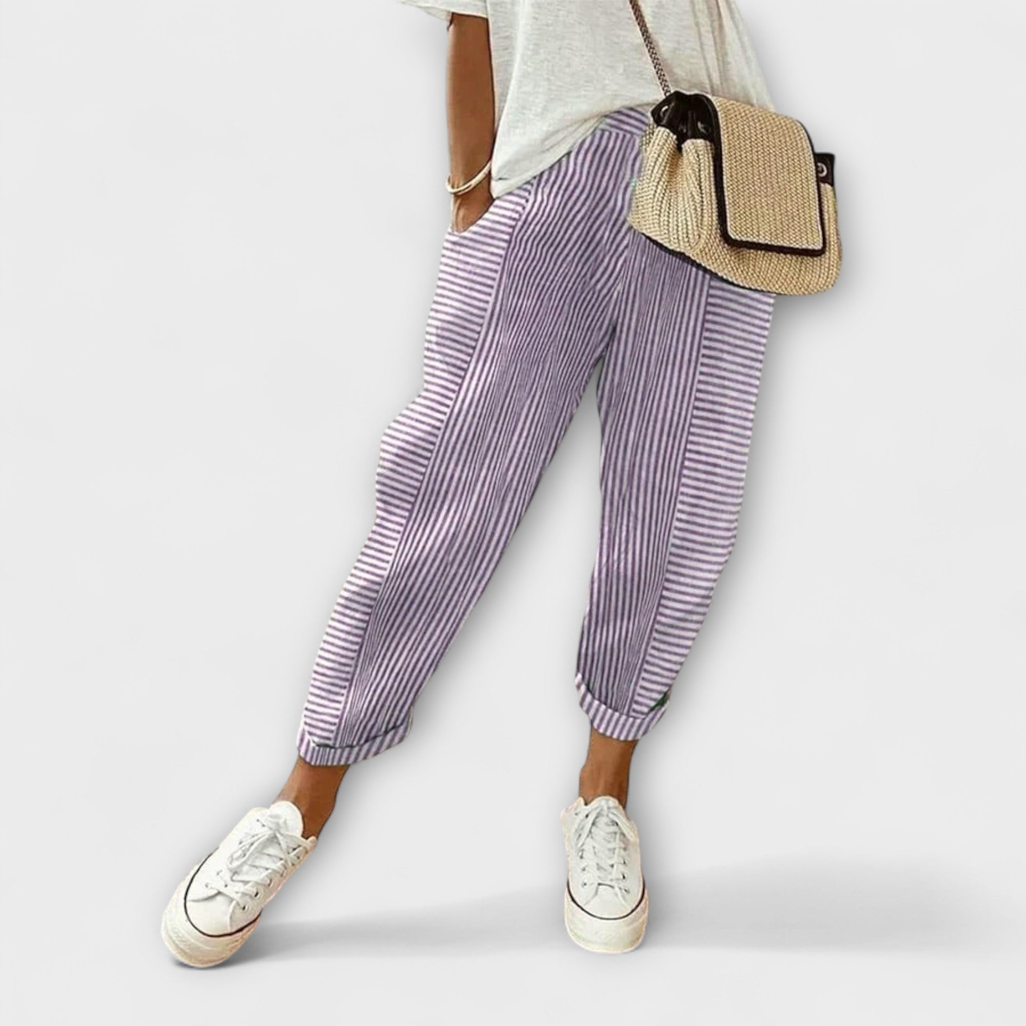 Sanne - Comfortable striped trousers