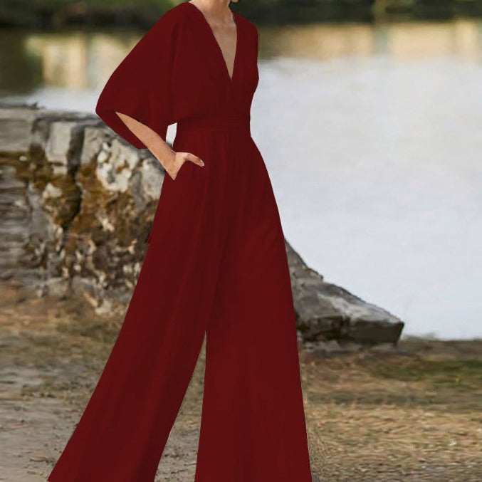 Jovanna - Elegant V-neck jumpsuit